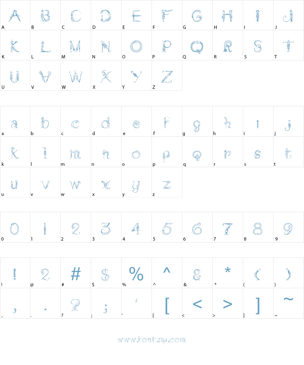 Tarantella MF Font Character